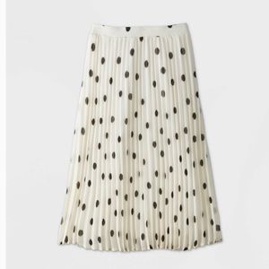A New Day Polka Dot A-line Pleated Skirt Size S
